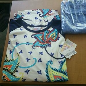 Lula roe randy xl heather blue Os legging outfit